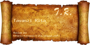 Tavaszi Rita névjegykártya